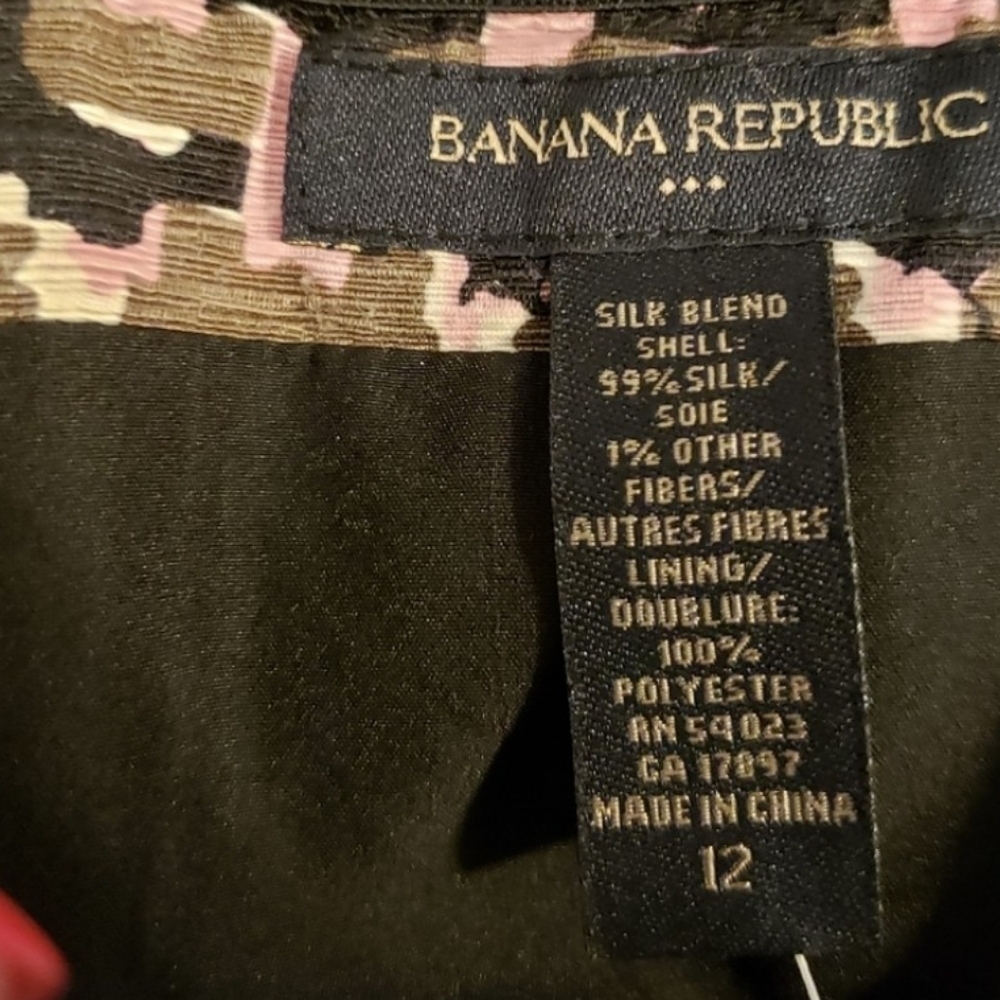 Banana Republic Strapless Dress Houndstooth Faux Wrap Mini Silk Y2K Prom Summer - Picture 4 of 13